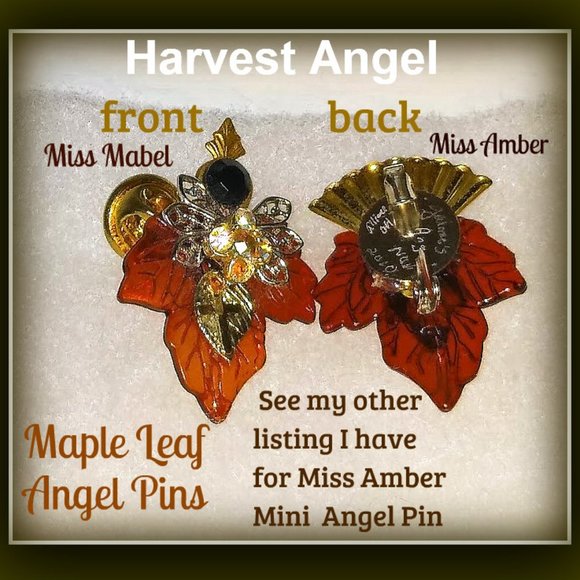 Miss Mabel  Maple Leaf  Angel Pin - Picture 5 of 7